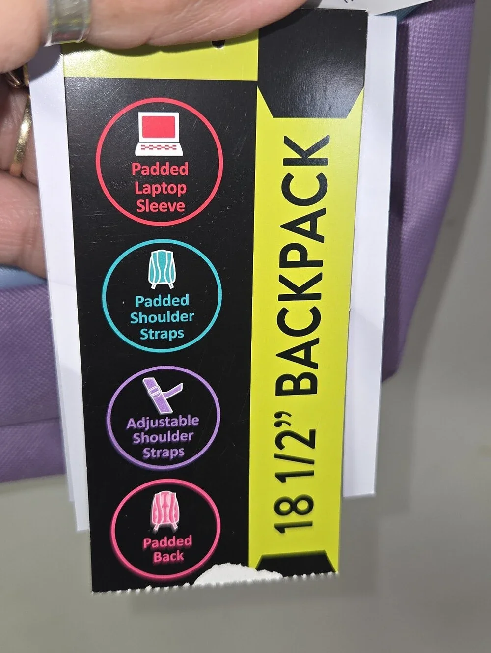 EASTSPORT Kids Rainbow Purple Pastel Backpack